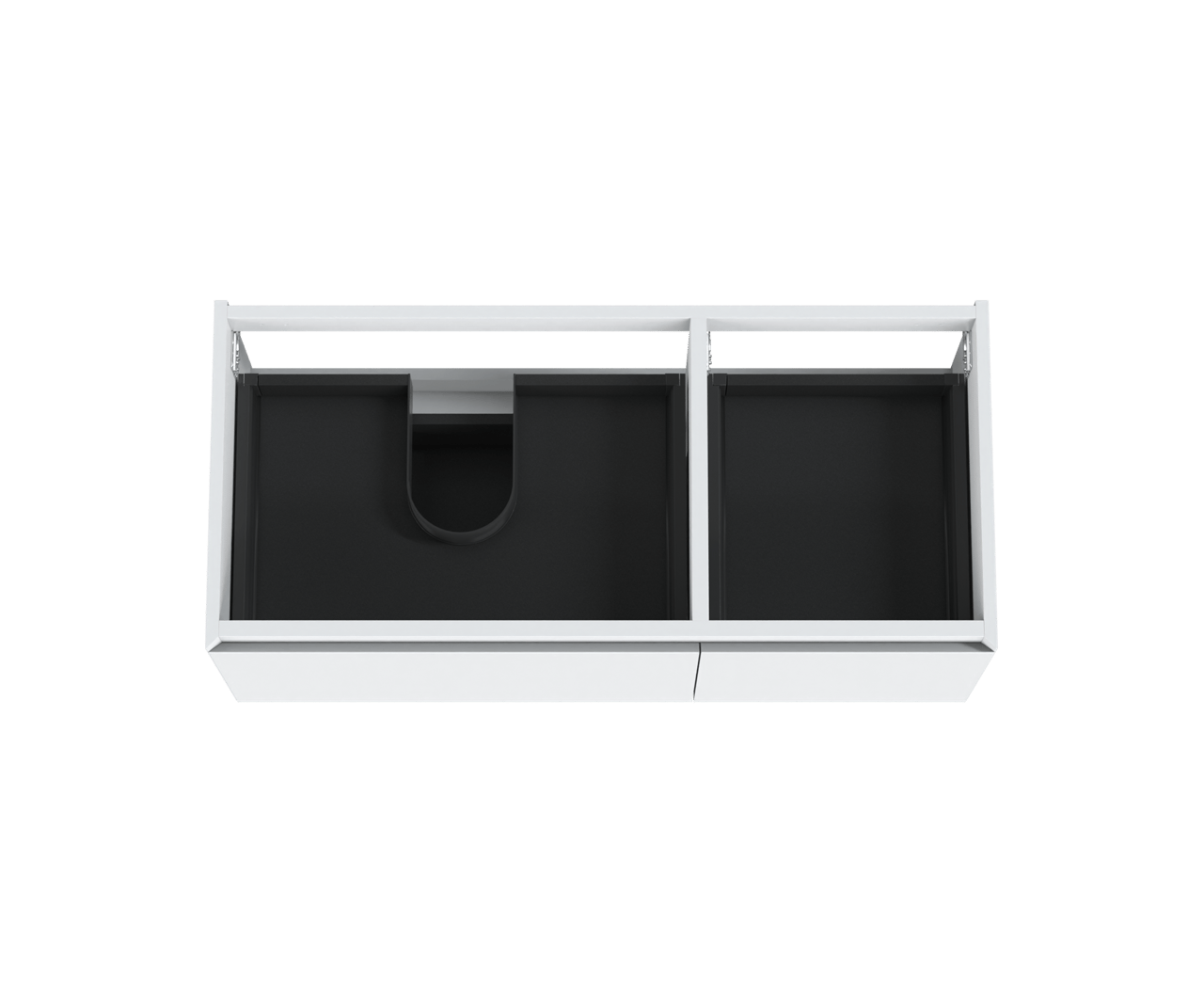 Balmani Idra zwevende wastafelonderkast 120 x 55 cm asymmetrisch links mat wit 4 lades