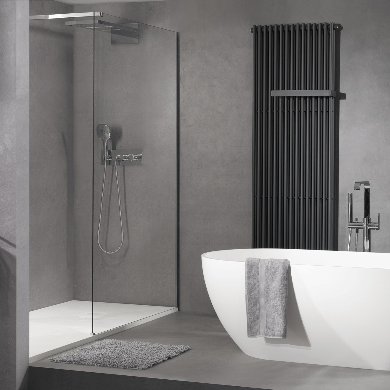 Blaufoss Mystic Fall tête de douche rectangulaire avec cascade 55 x 23 cm Chrome Brillant