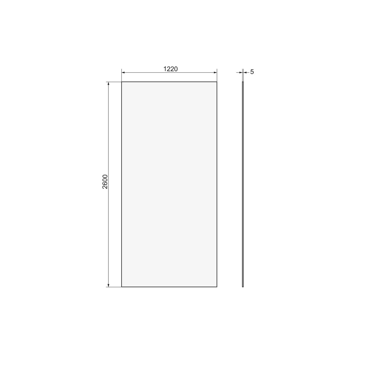 Luca Varess Silk set douchewandbekleding met hoekprofiel 120 x 90 x 260 cm acryl mat wit