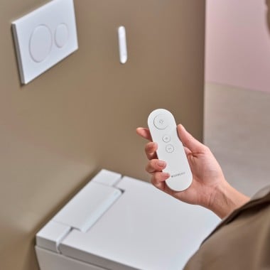 Geberit Aquaclean Alba Dusch-WC: Weiß Glänzend, spülrandlos