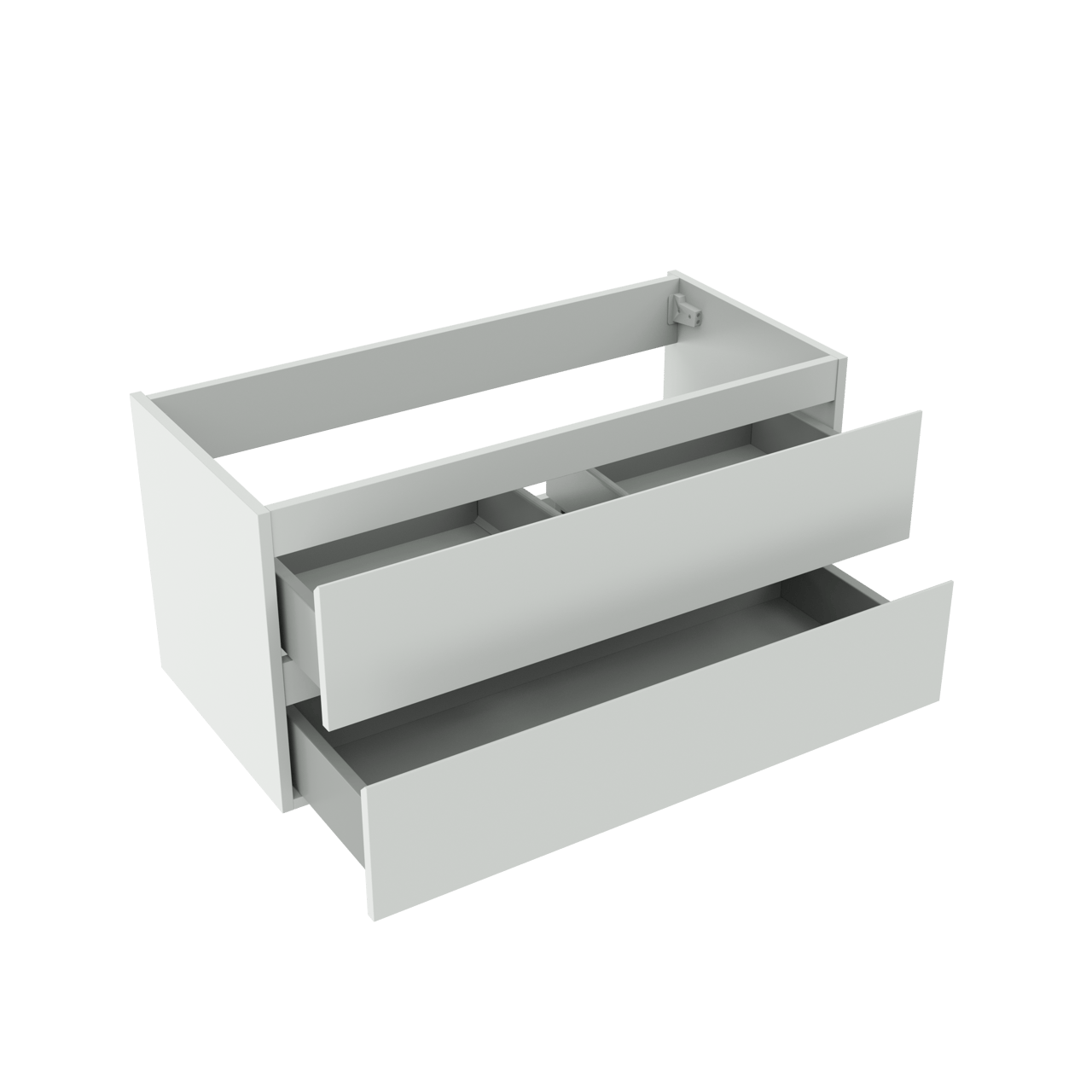Storke Delta meuble sous-lavabo suspendu 100 x 48 cm blanc mat 2 tiroirs