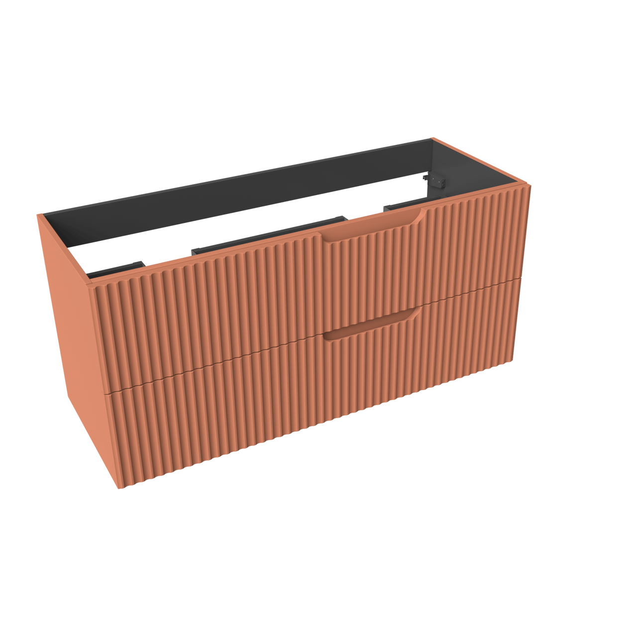 Linie Ribbo meuble sous-lavabo suspendu 120 x 46 cm Cotto 2 tiroirs