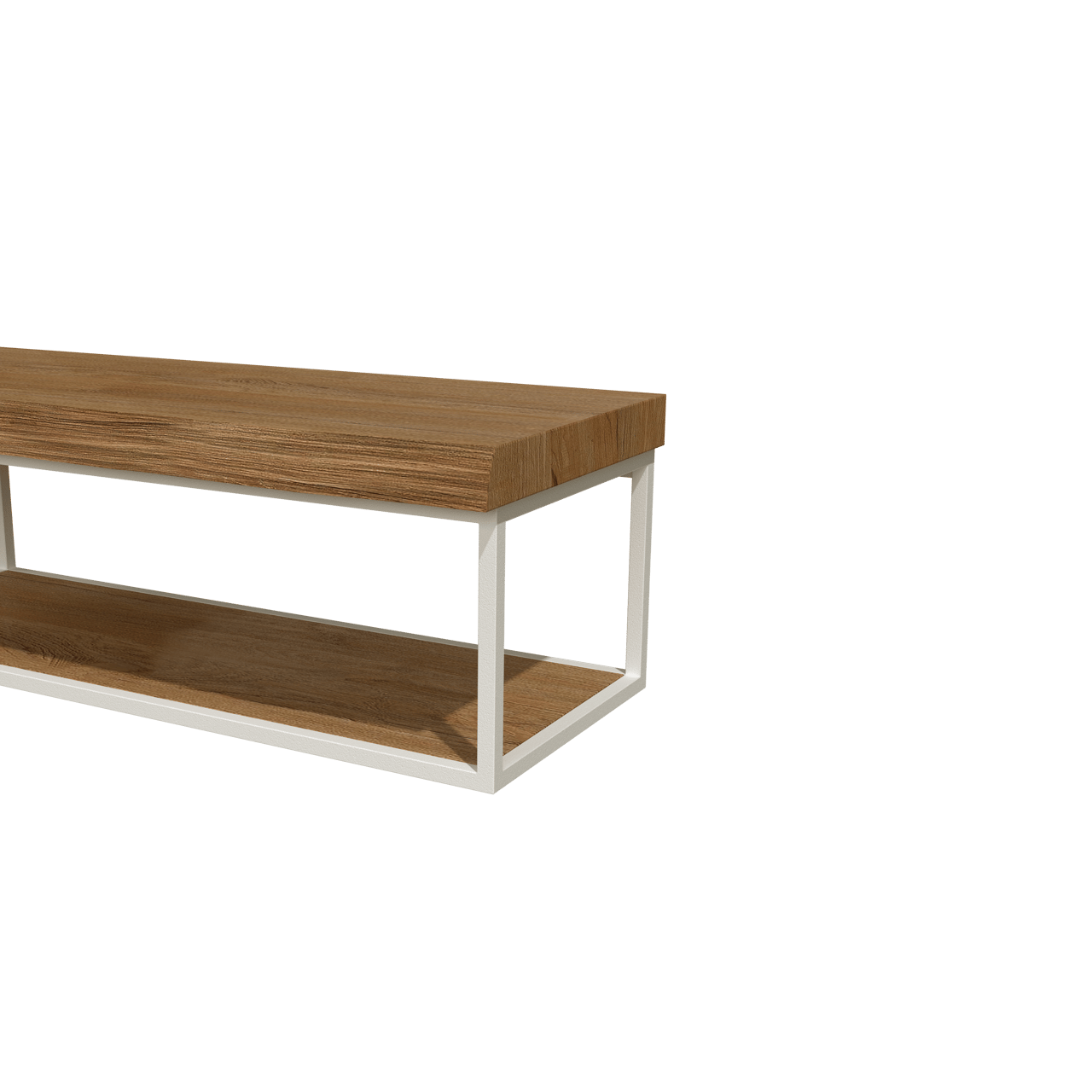 Balmani Life Edge Mini handenwasser 55 x 22,5 cm teak met witte frame