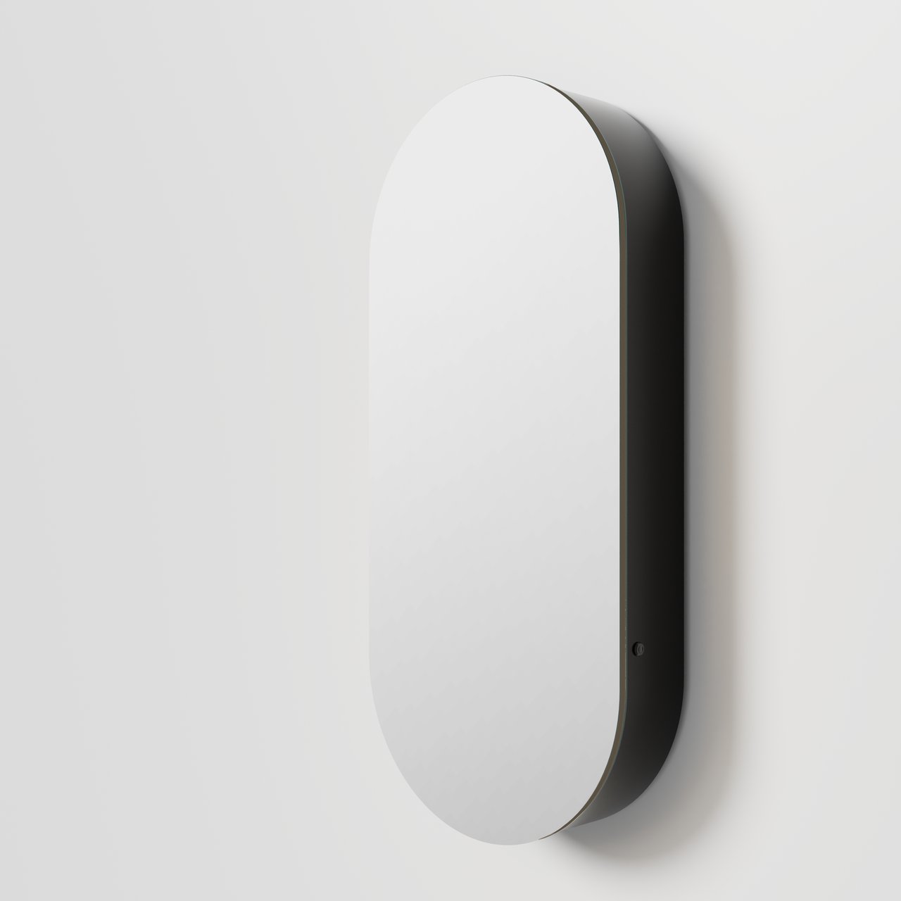 Balmani Mara Spiegelschrank 45 x 100 cm Schwarz Matt, mit Anti-Beschlag Spiegelheizung