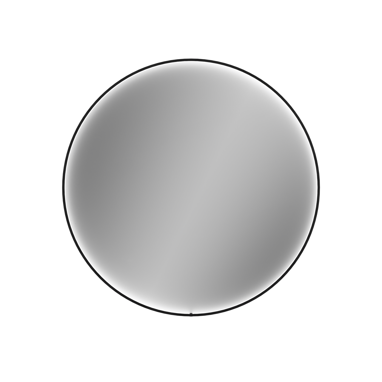 Balmani Secret Black rond badkamerspiegel zwart Ø 90 cm met spiegelverlichting en anti-damp