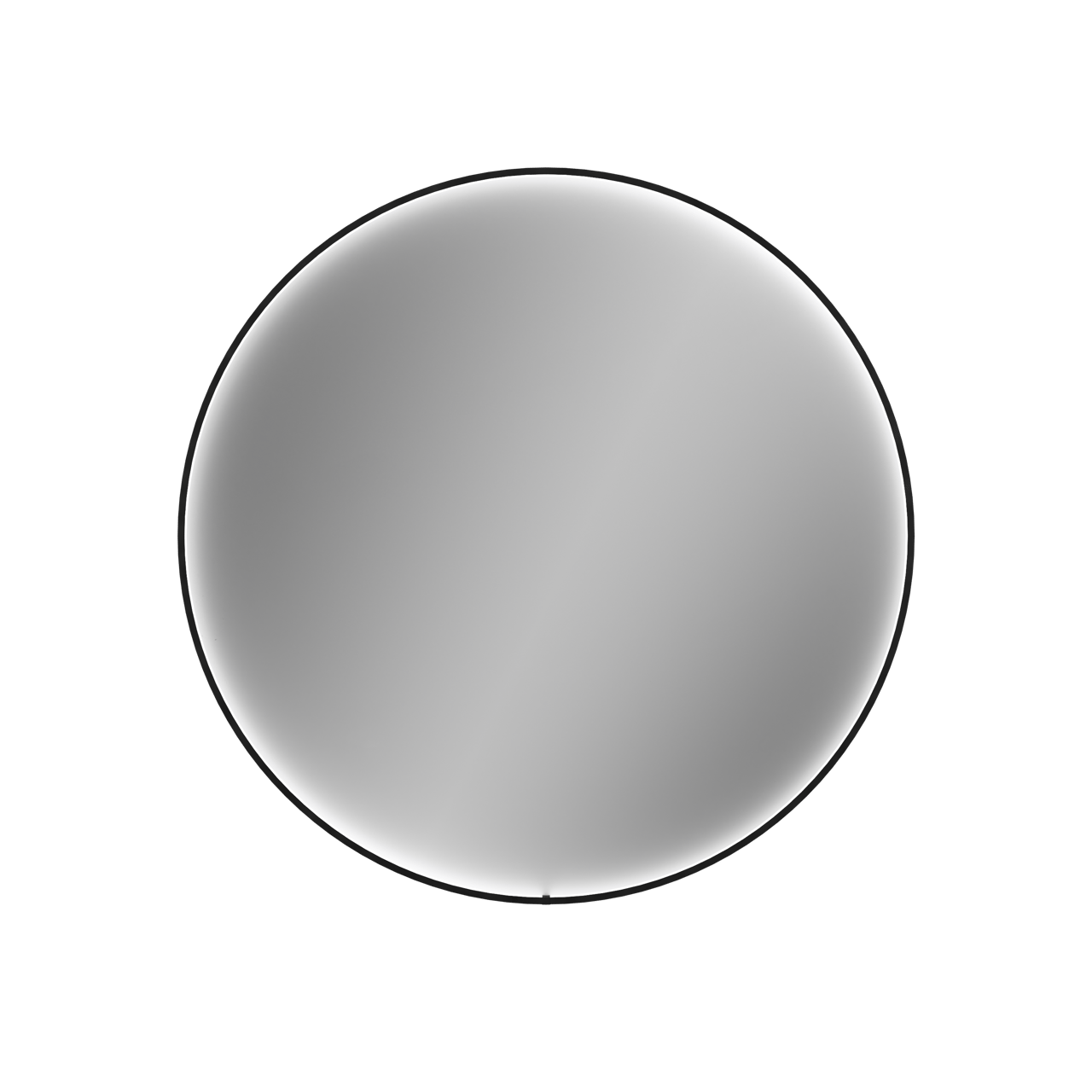 Balmani Secret Black rond badkamerspiegel zwart Ø 90 cm met spiegelverlichting en anti-damp