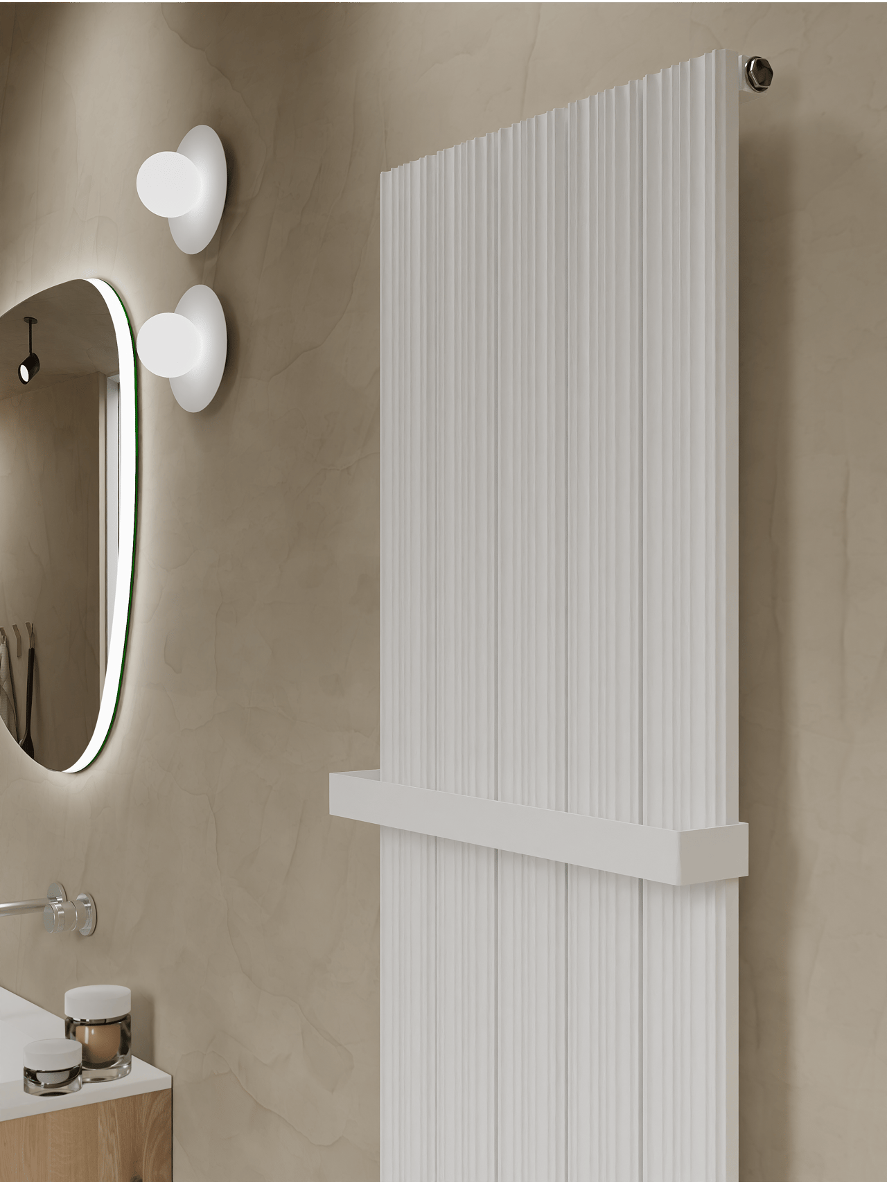 Vipera Handtuchhalter für Mares einzeln, Weiß matt, 47 cm