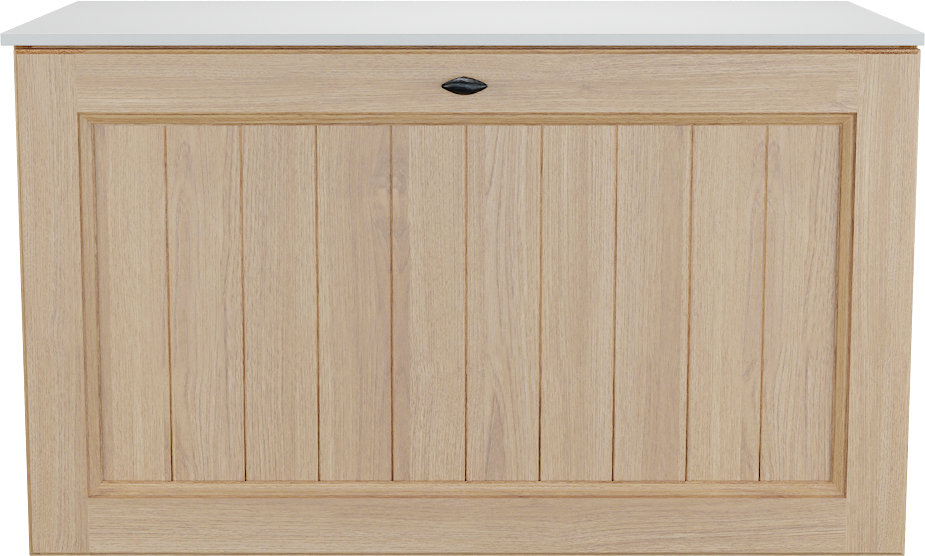 Balmani Lemon zwevend badkamermeubel 90 x 55 cm, fineer natuur eik met Stretto enkel tablet in mat wit