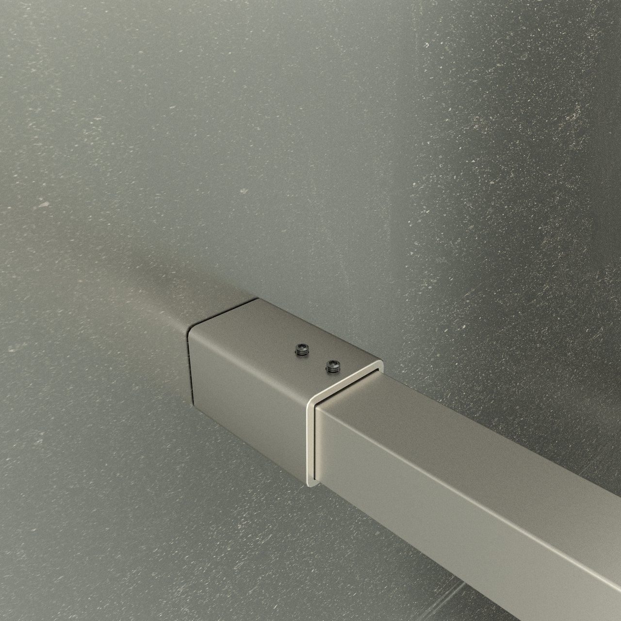 Balmani Modular douche à l'italienne 100 x 200 cm verre mikado profil inox brossé