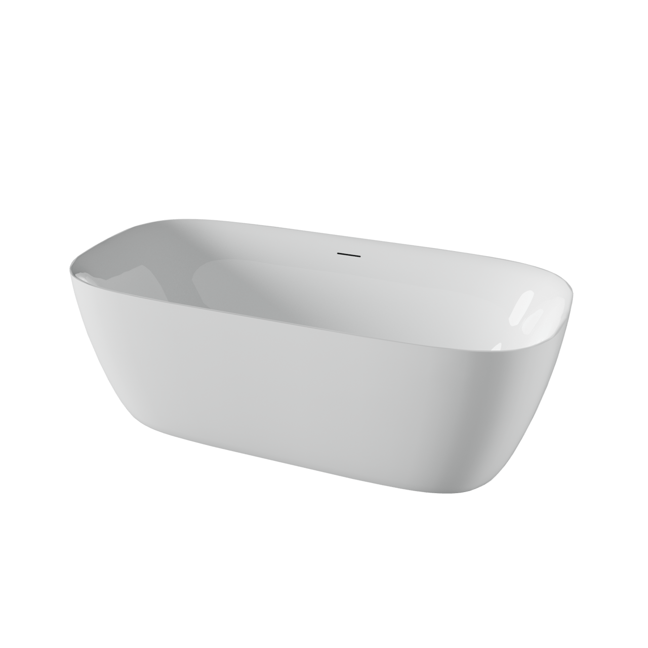 Luca Varess Plutonia ovaal vrijstaand bad 170 x 80 cm acryl mat wit
