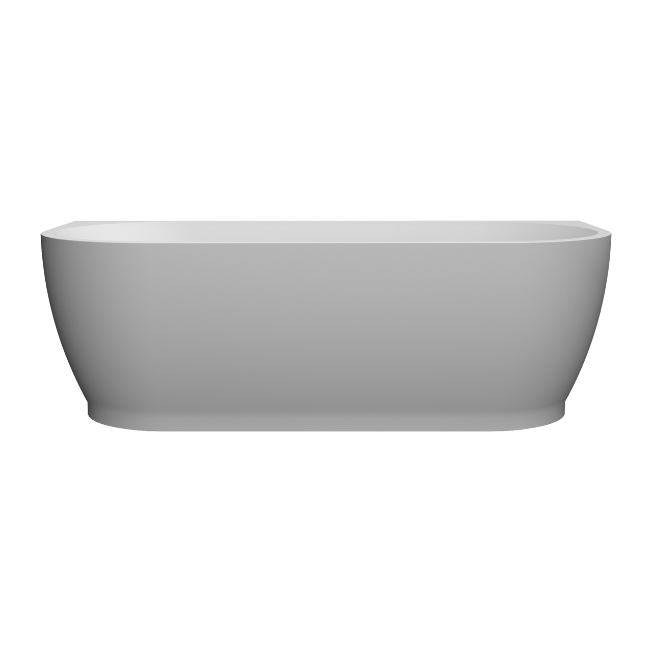 Linie Paulo halfvrijstaand bad 180 x 80 cm acryl mat wit