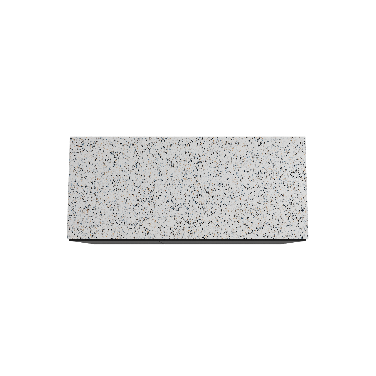 Storke Edge meuble salle de bains à poser 120 x 52 cm noir mat avec Tavola tablette simple ou double en blanc/noir mat terrazzo