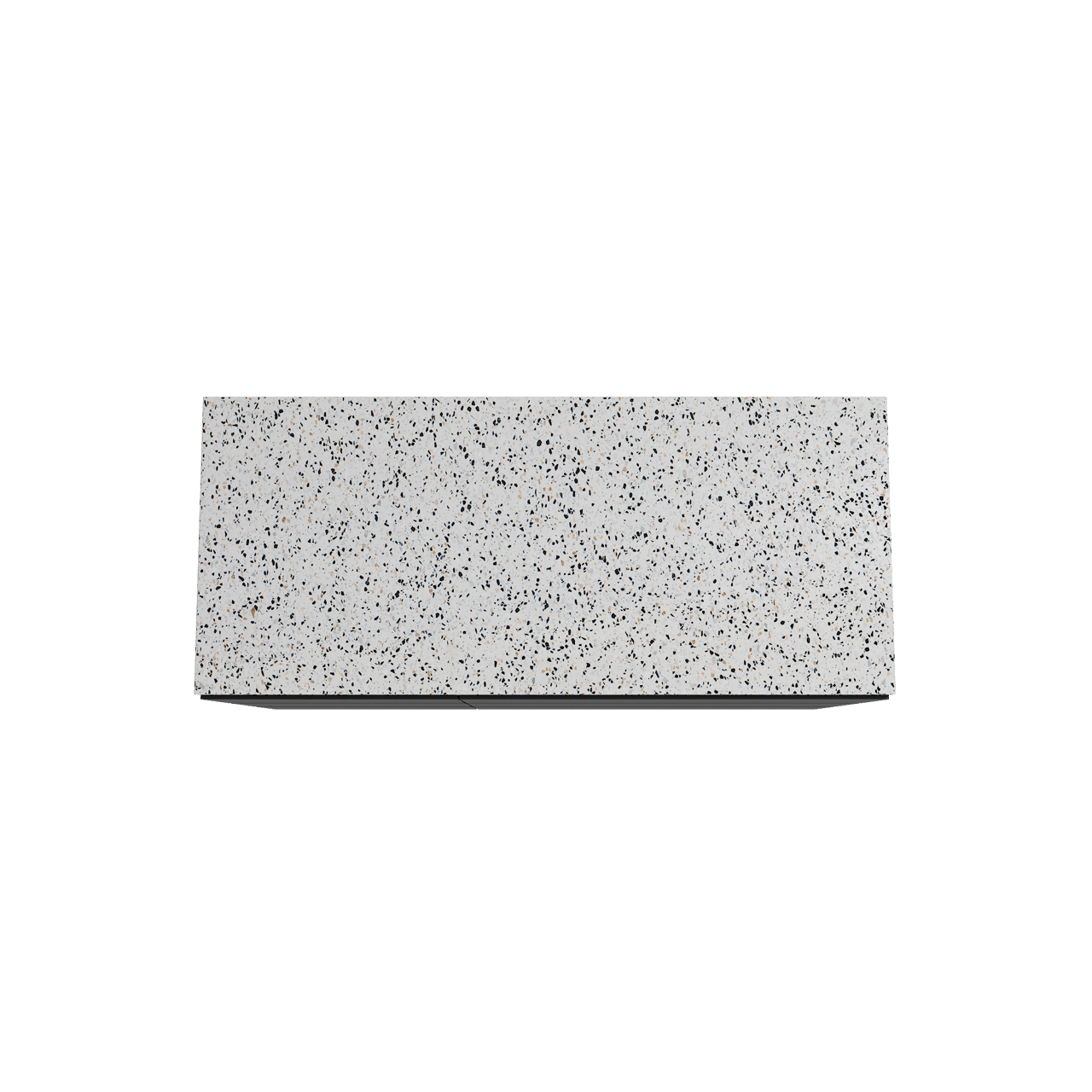 Storke Edge meuble salle de bains à poser 120 x 52 cm noir mat avec Tavola tablette simple ou double en blanc/noir mat terrazzo