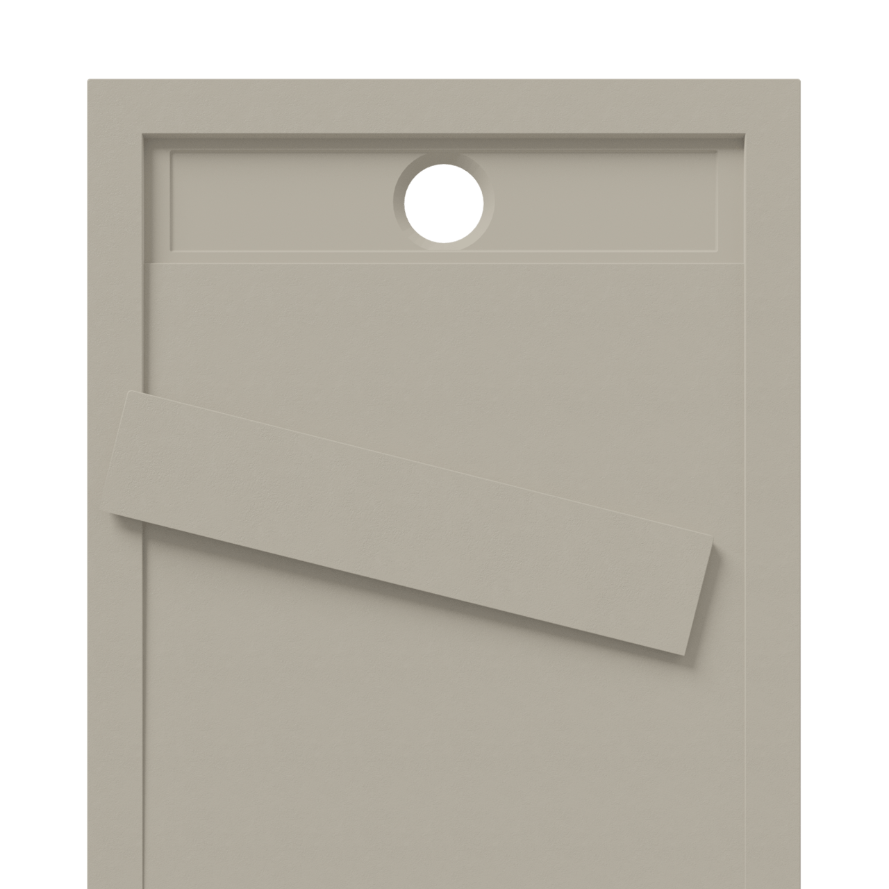 Luca Varess Dandy receveur de douche 140 x 80 cm marbre composite Soie grise mat structure rock