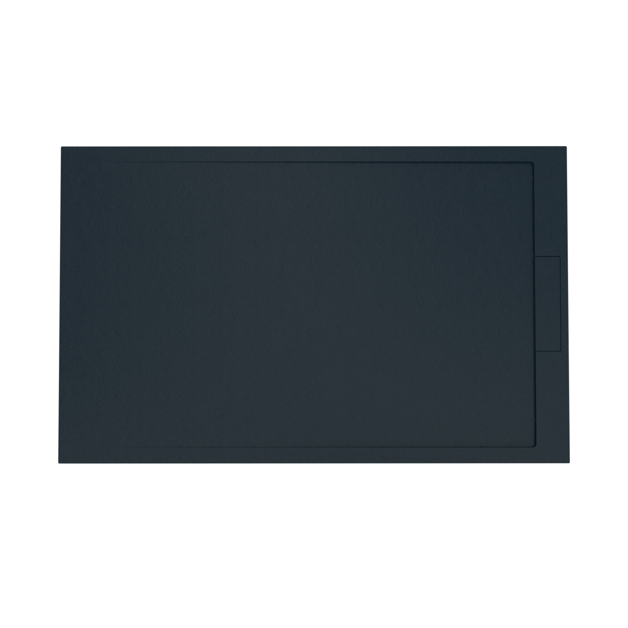 Balmani Indus Duschwanne: 160 x 100 cm, Marmorkomposit, Grafitgraue Schieferstruktur