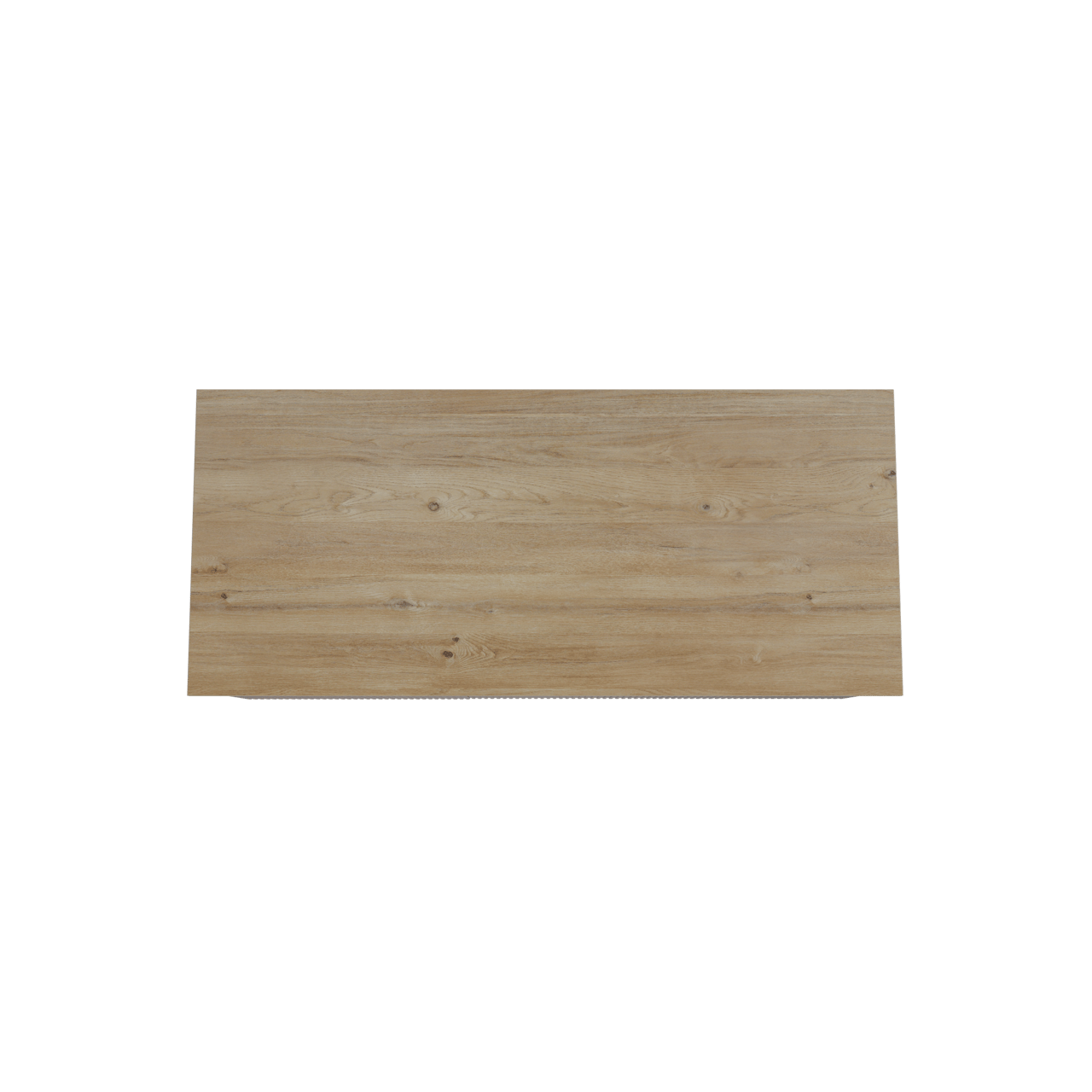 Storke Ribs zwevend badmeubel 120 x 52 cm notenhout met Panton enkel of dubbel wastafelblad in melamine ruw eiken, Verticale symmetrische rechte ribbel