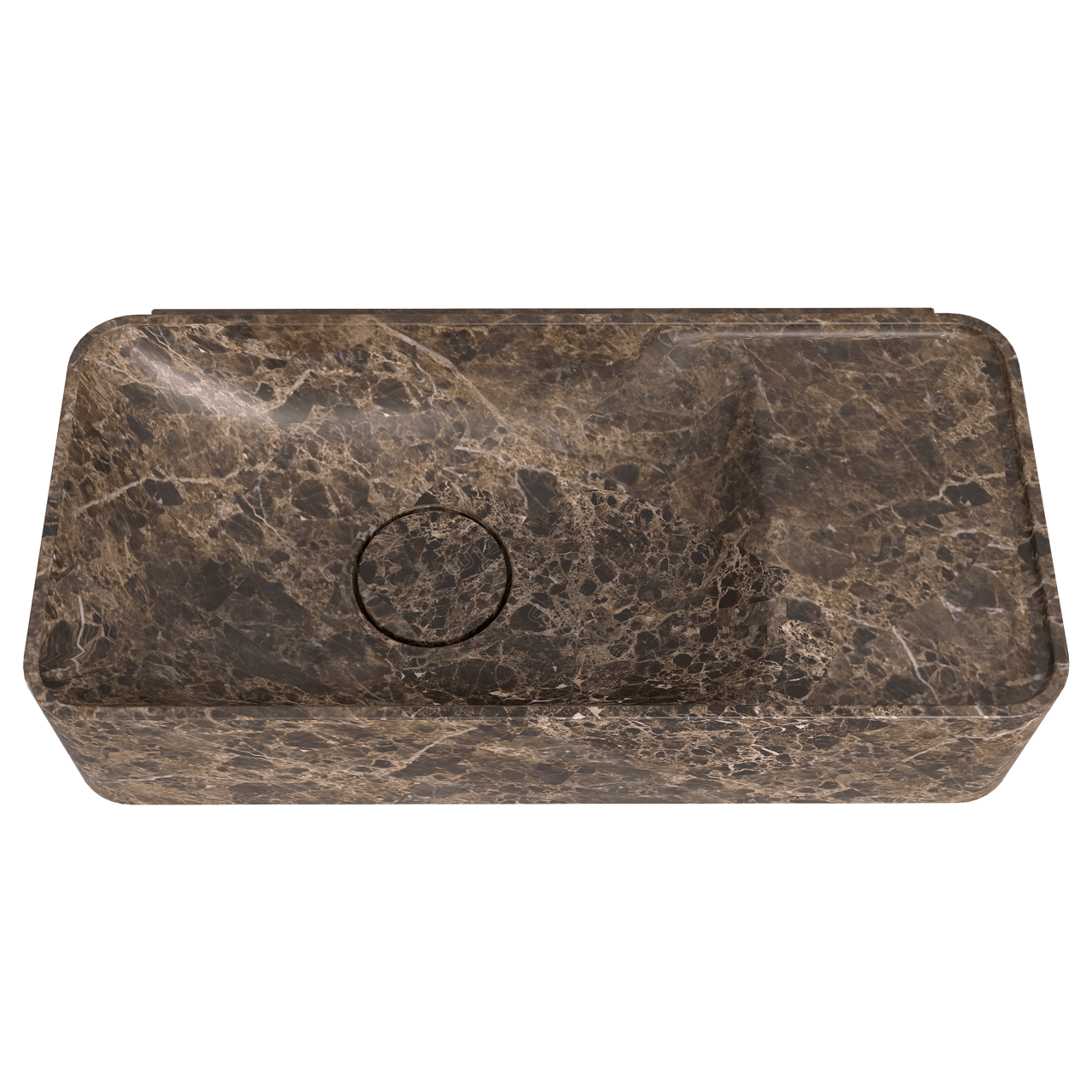 Balmani Fara handenwasser 42 x 22 cm Dark Emperador Marmer
