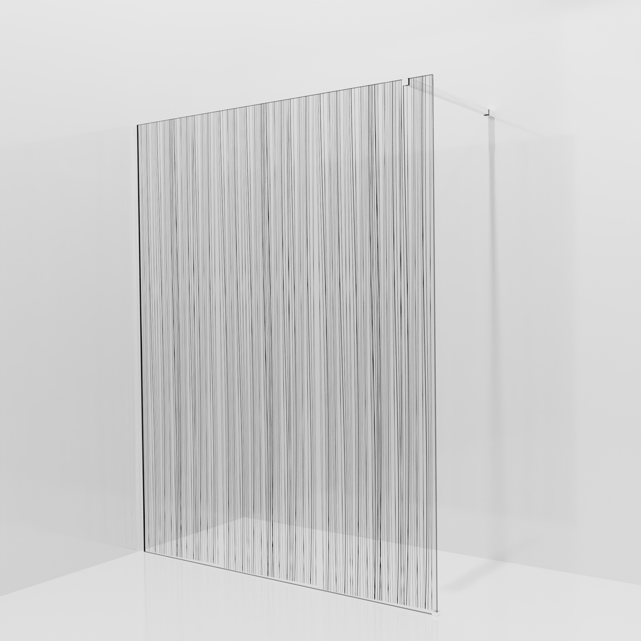 Balmani Modular douche à l'italienne: 160 x 200 cm, Mikado, Profil Chrome brillant