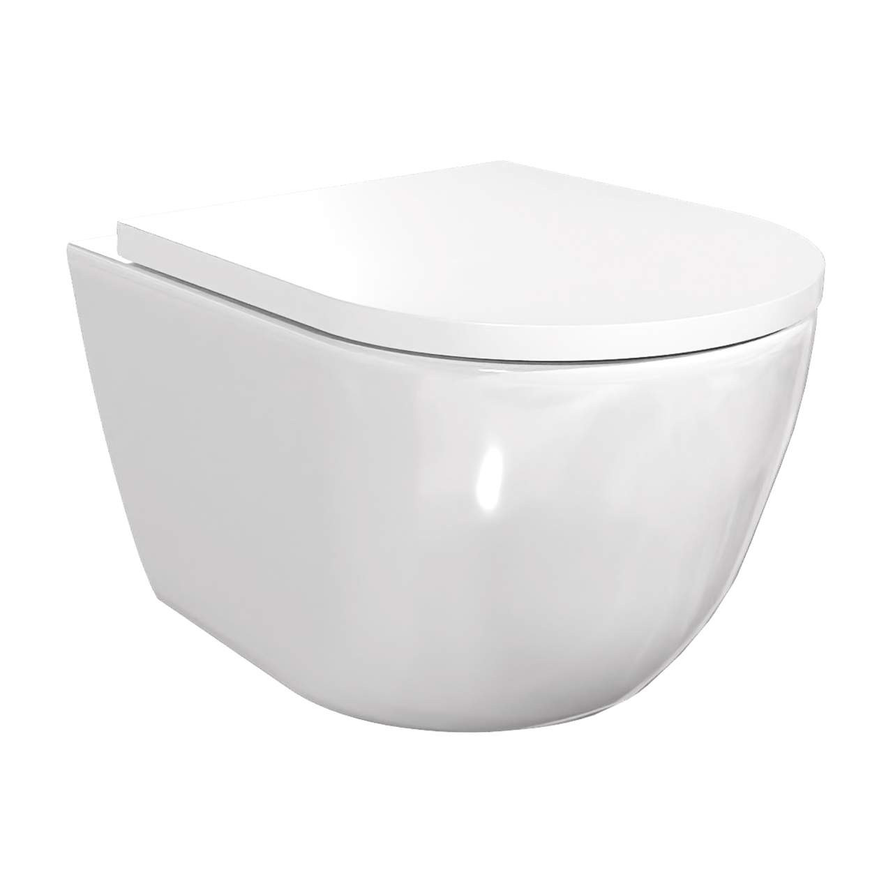 Luca Varess Moreno hangtoilet glanzend wit randloos met Geberit Sigma inbouwspoelreservoir UP320 met Burda frame en bedieningspaneel