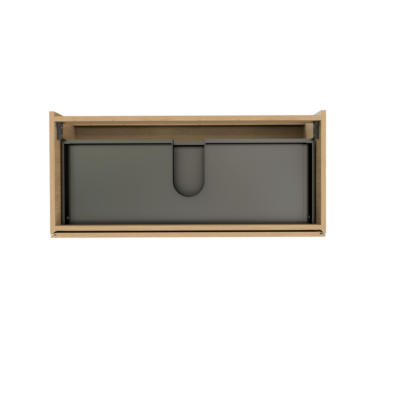 Storke Edge meuble sous-lavabo suspendu 100 x 46 cm chêne naturel 2 tiroirs