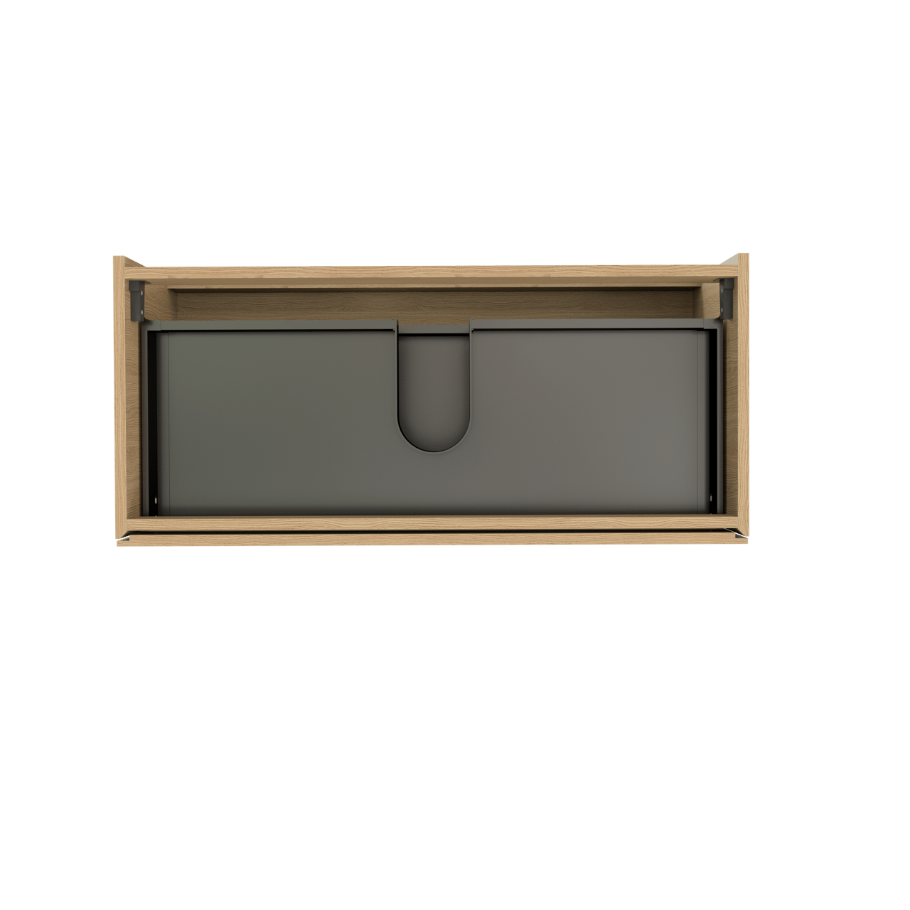 Storke Edge meuble sous-lavabo suspendu 100 x 46 cm chêne naturel 2 tiroirs