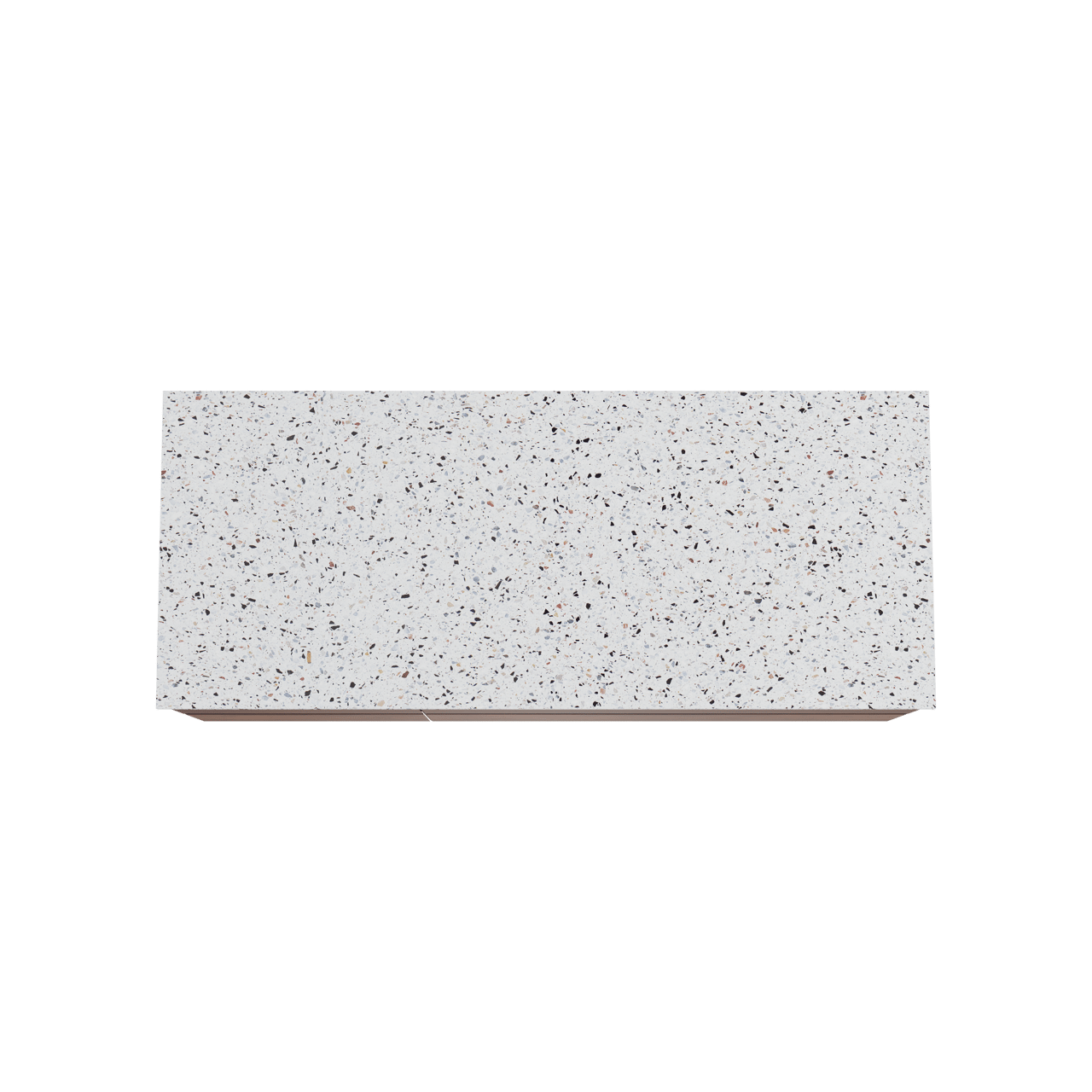 Balmani Mitra meuble salle de bains suspendu 135 x 55 cm noyer avec Stretto tablette simple ou double en blanc/noir mat terrazzo