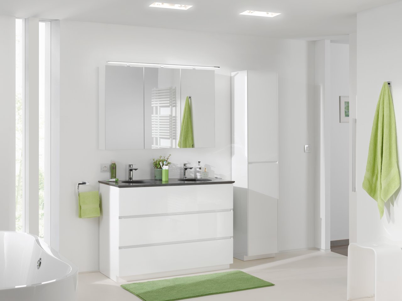 Storke Reflecta spiegelkast 75 x 75 cm beton donkergrijs