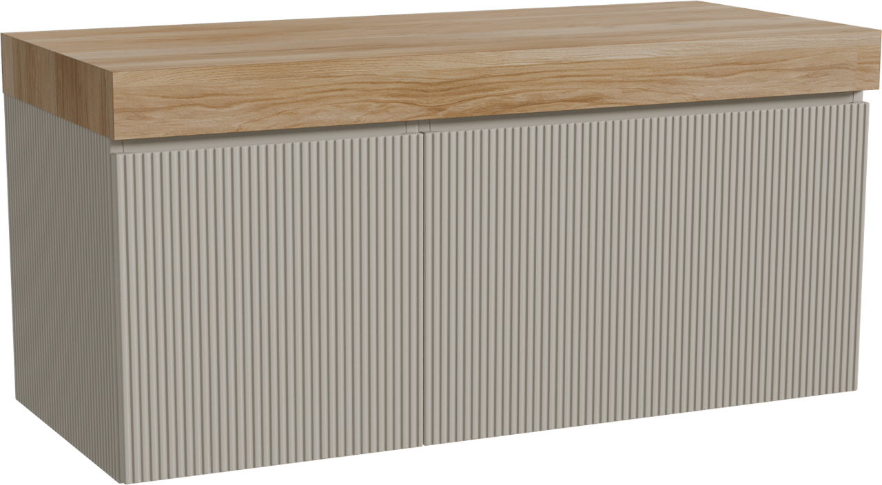 Storke Ribs badkamermeubel met Kada wastafelblad voor waskom(men)