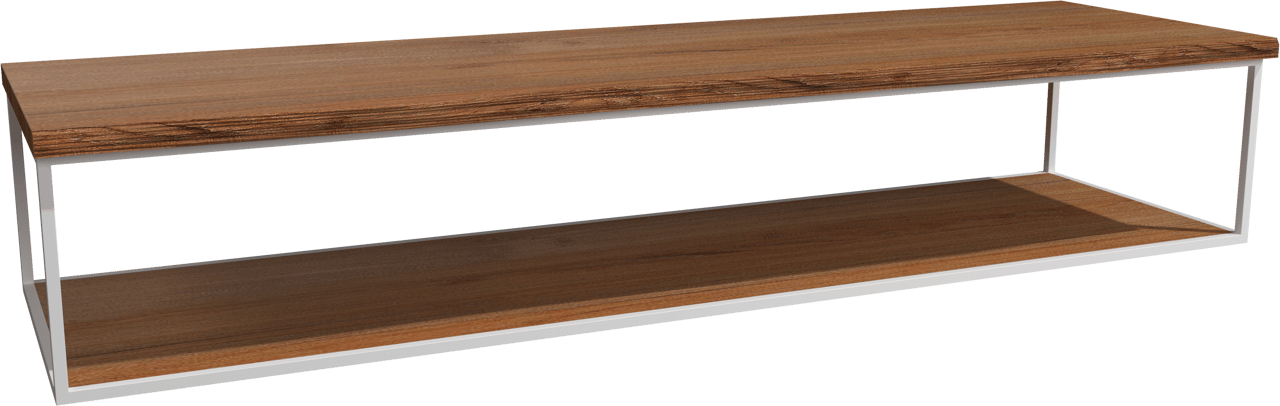 Balmani Life Edge Einzel- oder Doppeltablet, Teak massiv, Rahmen weiß, 180 x 50 cm