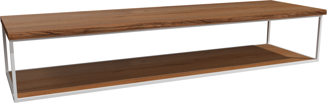 Balmani Life Edge Einzel- oder Doppeltablet, Teak massiv, Rahmen weiß, 180 x 50 cm