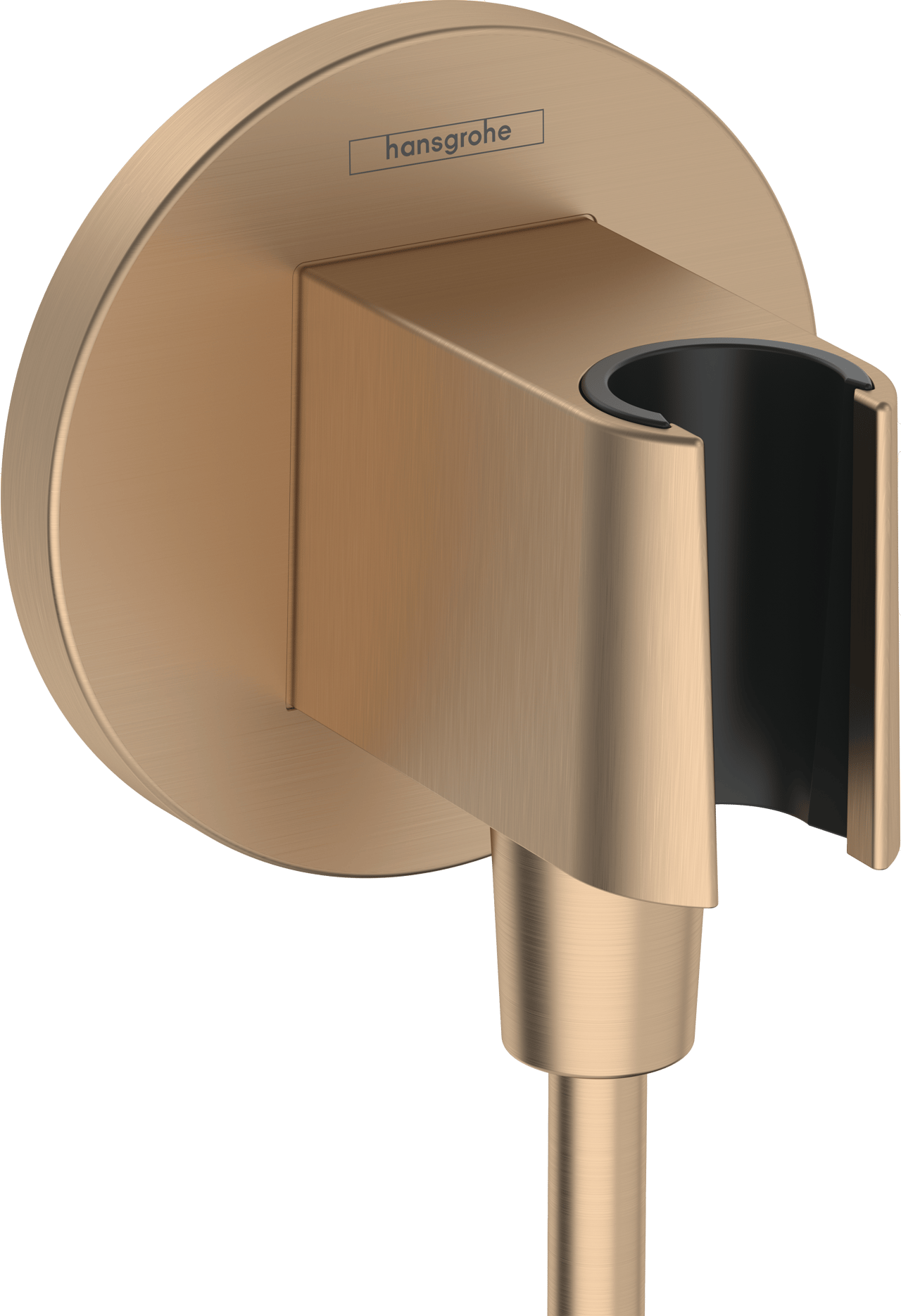 Hansgrohe FixFit Porter S Support mural douchette avec coude de raccordement 1/2" Brushed Bronze
