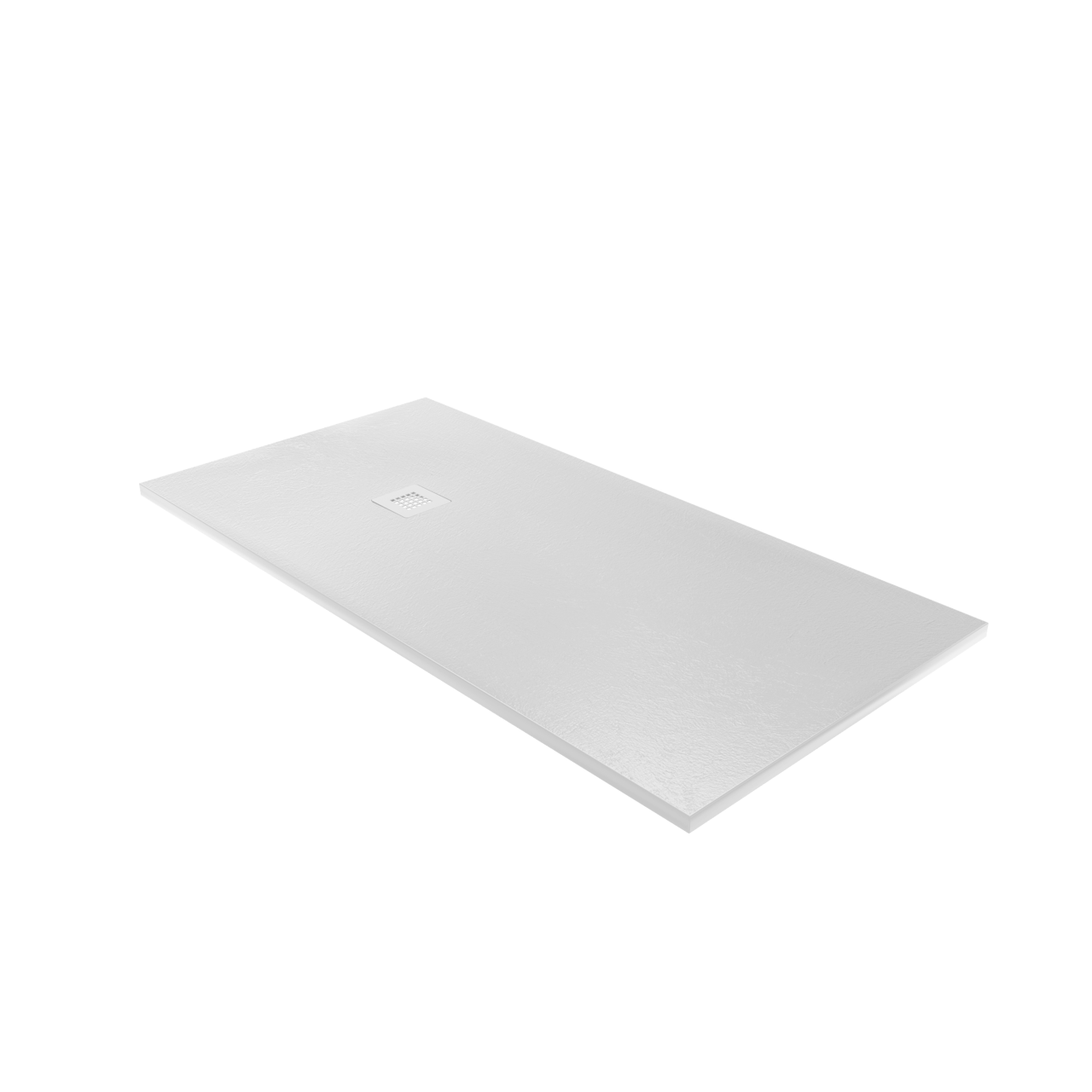 Balmani Vega douchebak 180 x 90 cm composietmarmer mat wit leisteenstructuur