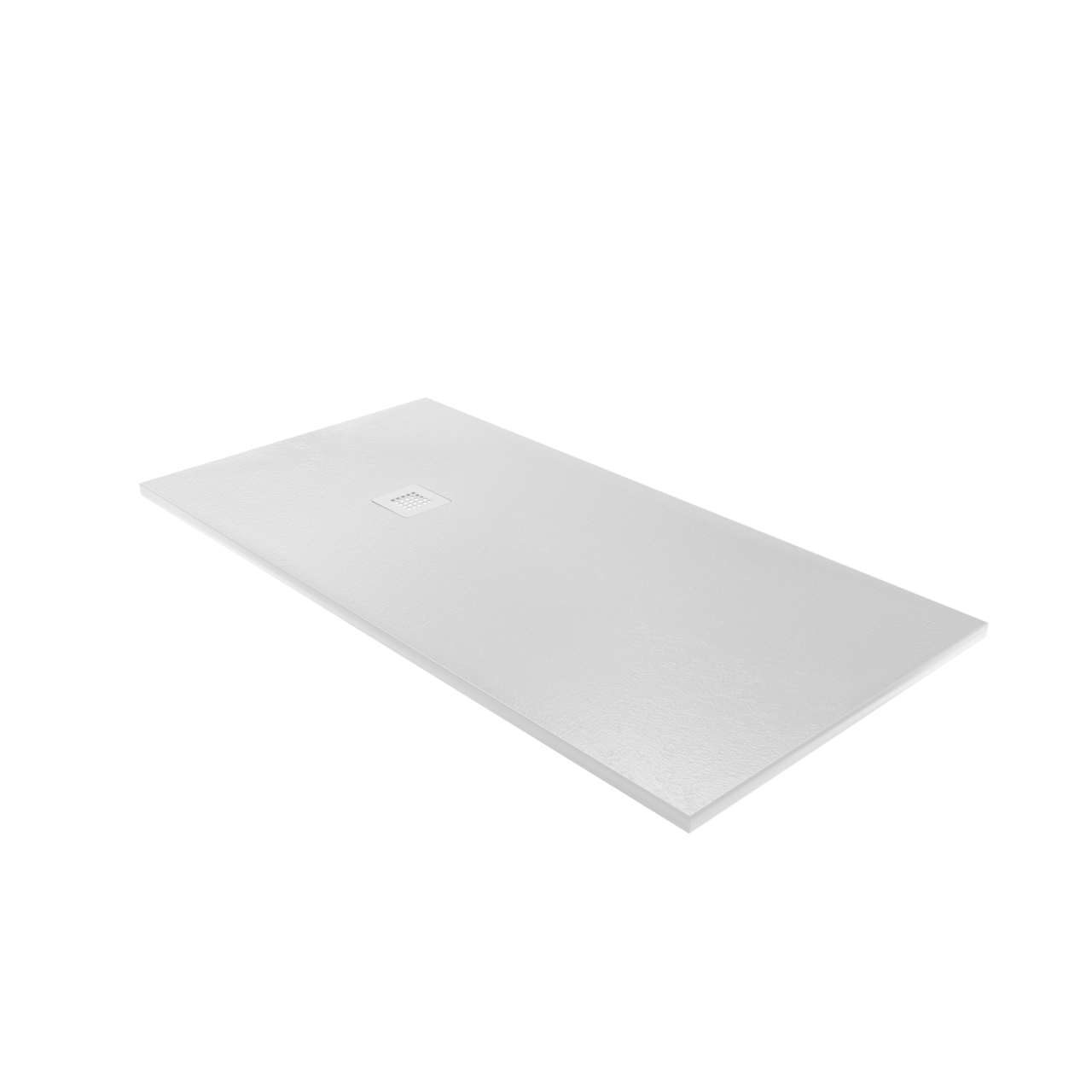 Balmani Vega douchebak 180 x 90 cm composietmarmer mat wit leisteenstructuur