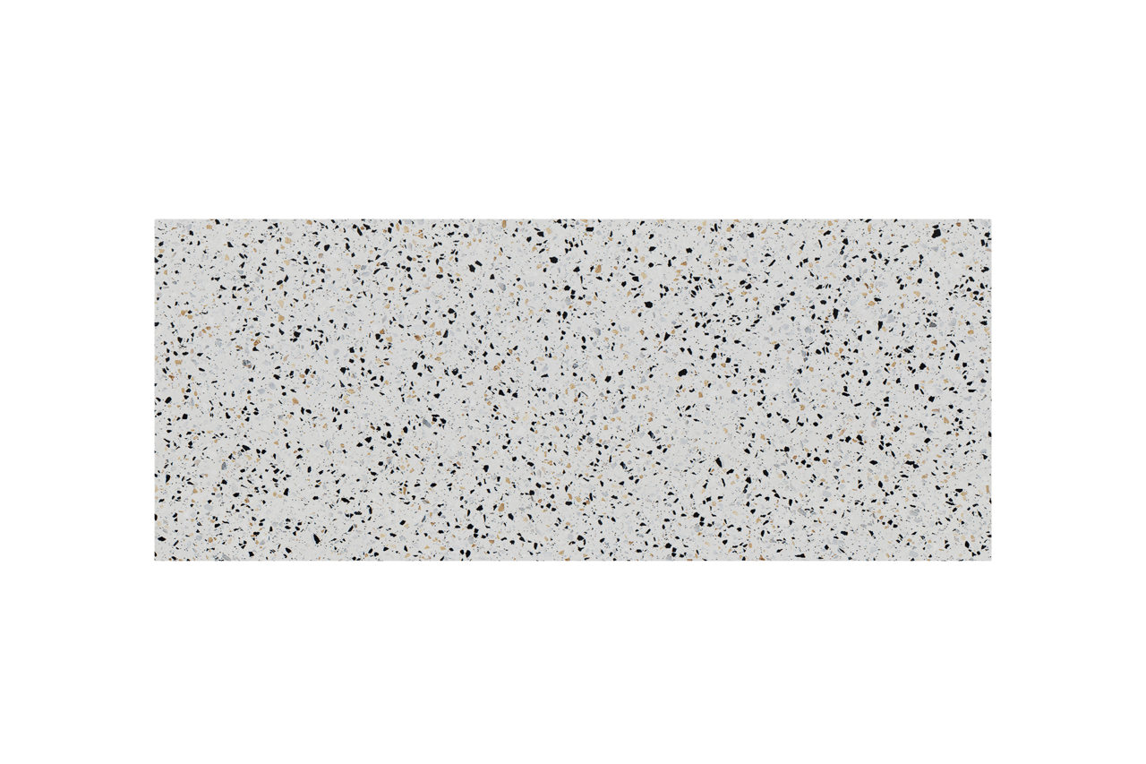 Balmani Stretto Einzel- oder Doppel Waschtischplatte Bianco Nero Terrazzo 135 x 55 cm