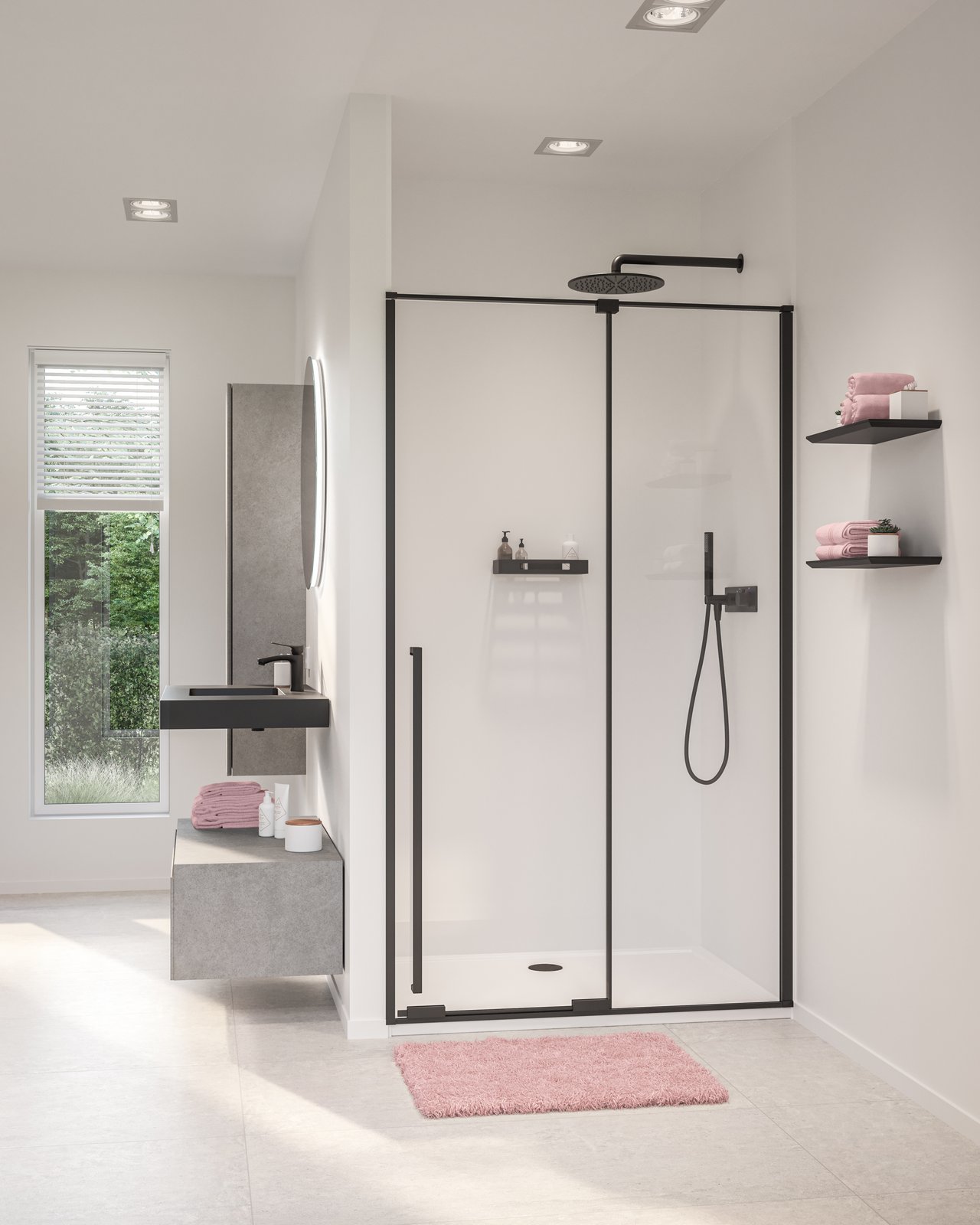 Luca Varess Soft Duschwanne: 120 x 90 cm, Acryl, Weiß matt