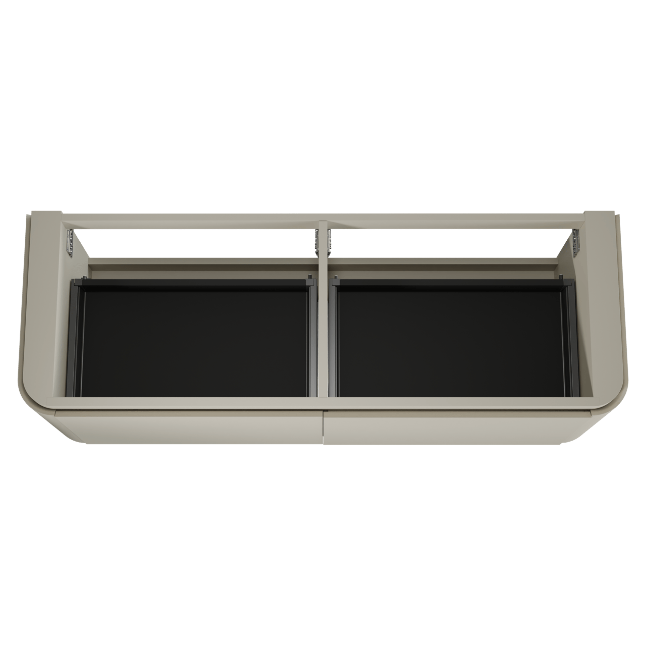 Balmani Moon meuble sous-lavabo suspendu 160 x 55 cm soie grise 4 tiroirs