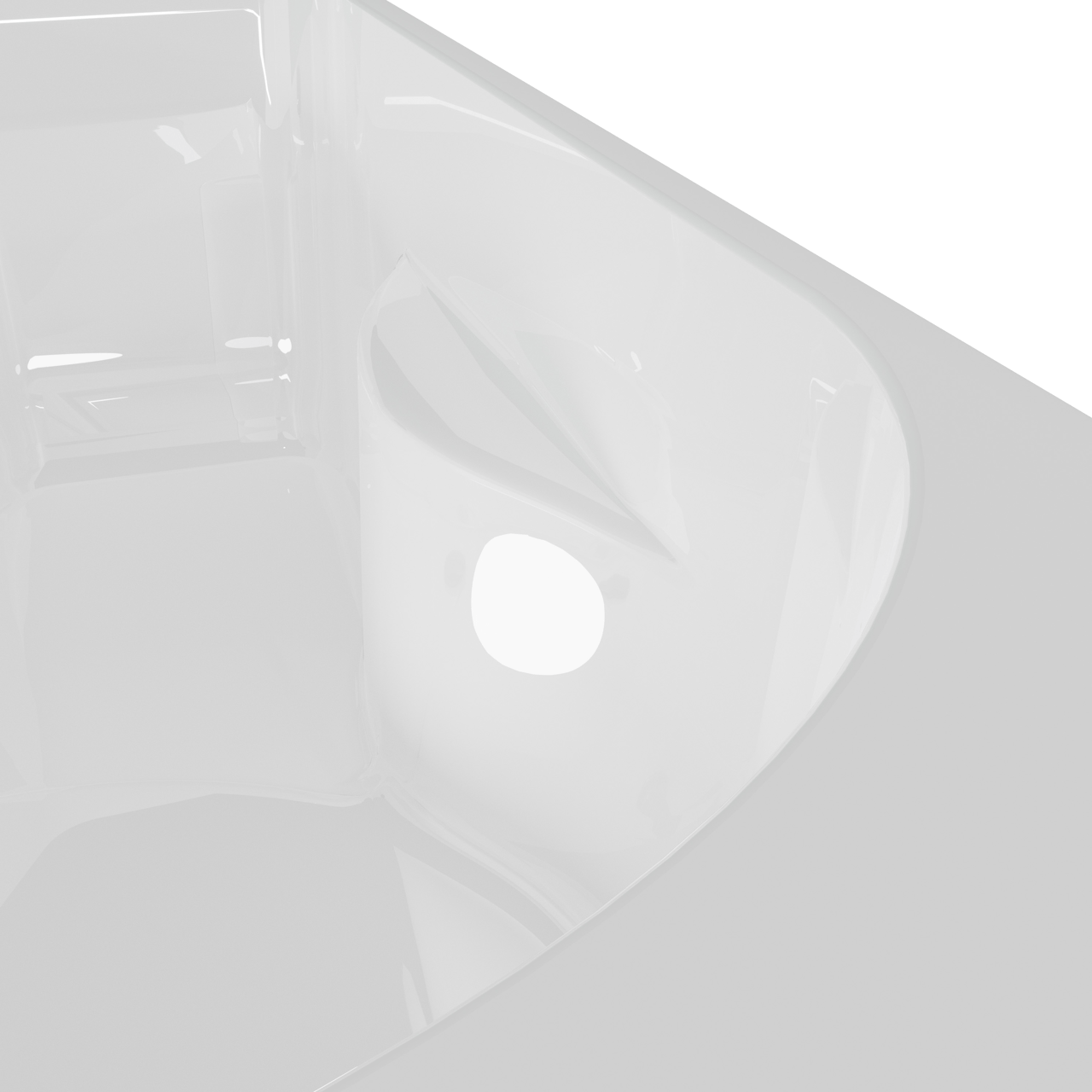 Luca Varess Pico 1-Personen-Eckbadewanne: rechts, 160 x 90 cm, Acryl, Weiß Glänzend