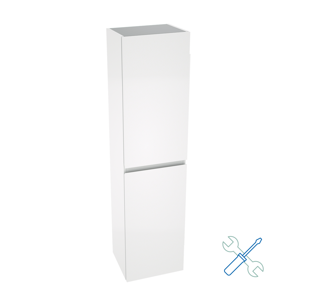 Linie Lado hängender Hochschrank zur Selbstmontage weiß matt 35 x 30 x 140 cm