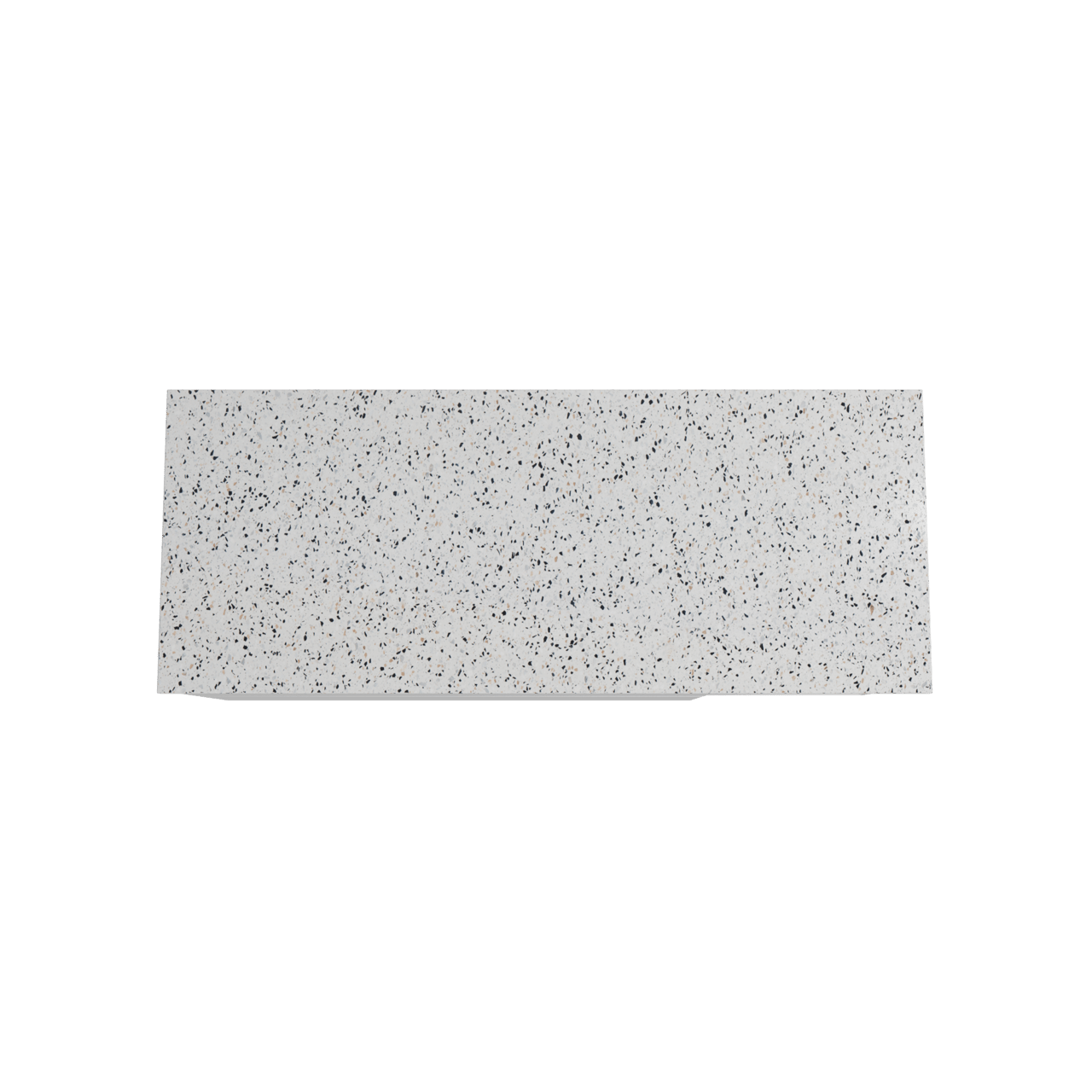 Storke Edge meuble salle de bains suspendu 130 x 52 cm blanc brillant avec Tavola tablette simple ou double en blanc/noir mat terrazzo