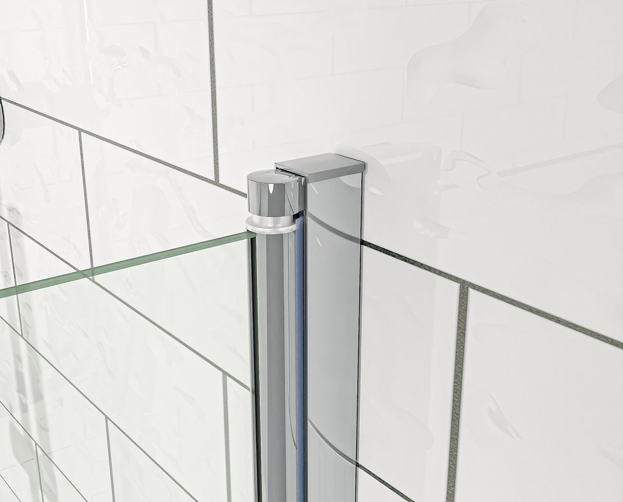 Linie Milos Badewannenaufsatz: 85 cm, Chrom Profil