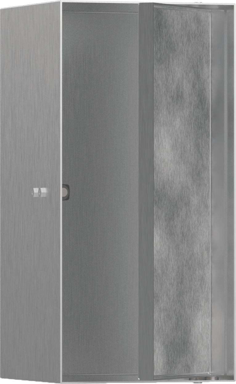 Hansgrohe XtraStoris Einbaunischen rvs look