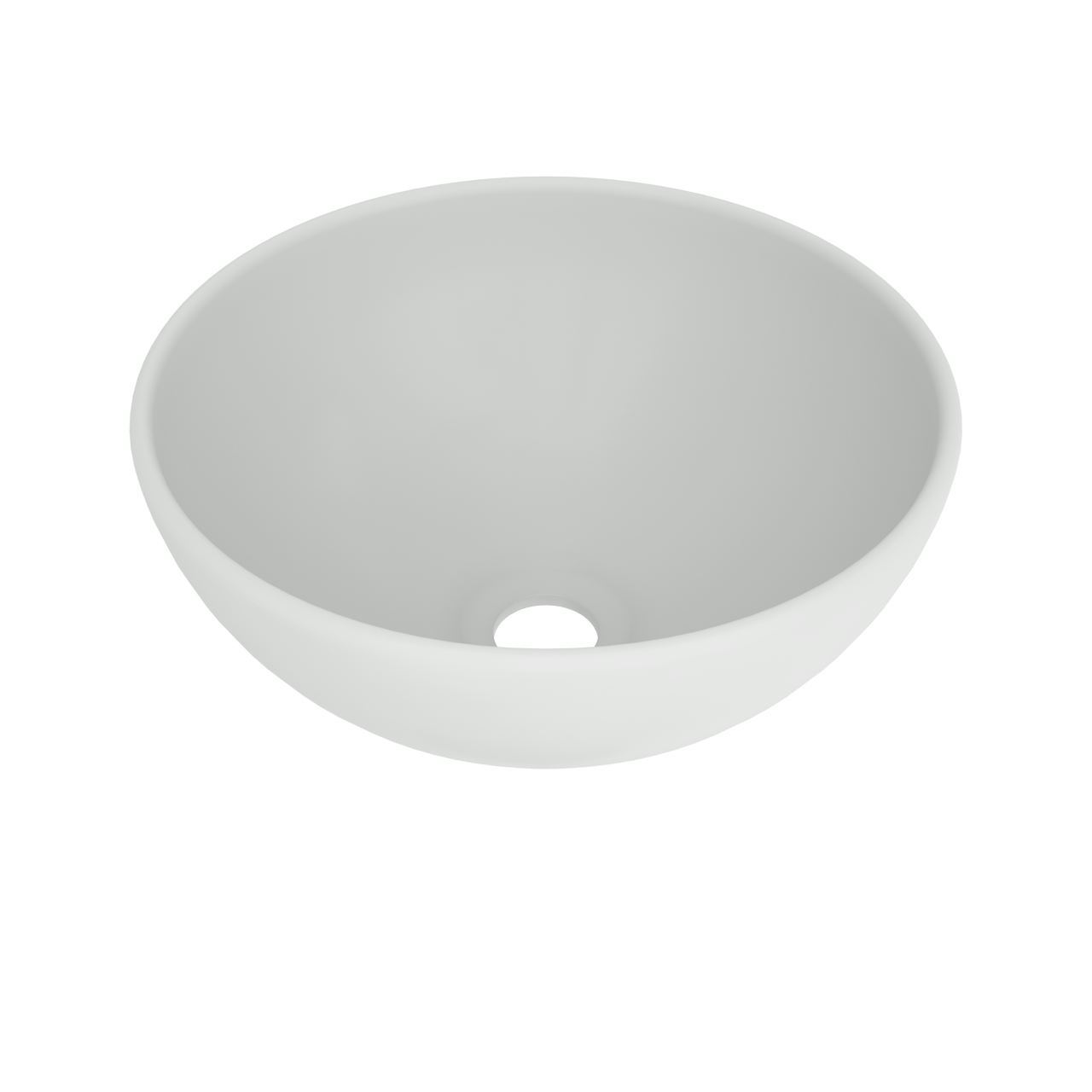 Linie Lavo Aufsatzwaschbecken: Weiß matte Keramik, rund, Ø 32 cm