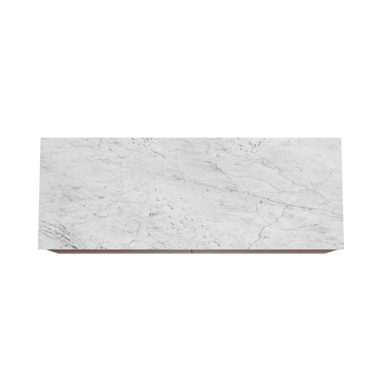 Balmani Mitra meuble salle de bains suspendu 150 x 55 cm noyer avec Stretto tablette simple ou double en marbre carrare