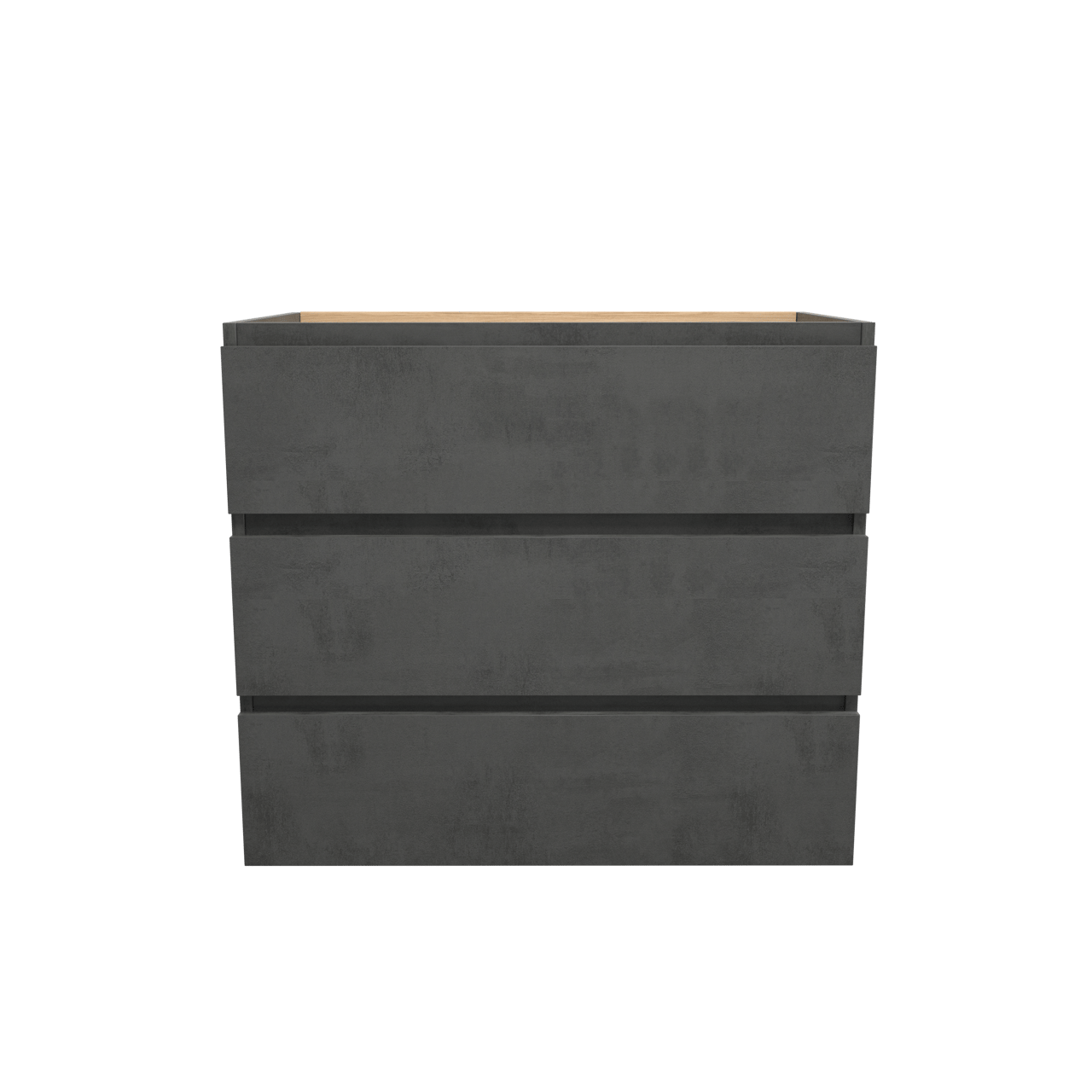 Balmani Lucida meuble sous-lavabo a poser 90 x 55 cm béton gris foncé 3 tiroirs