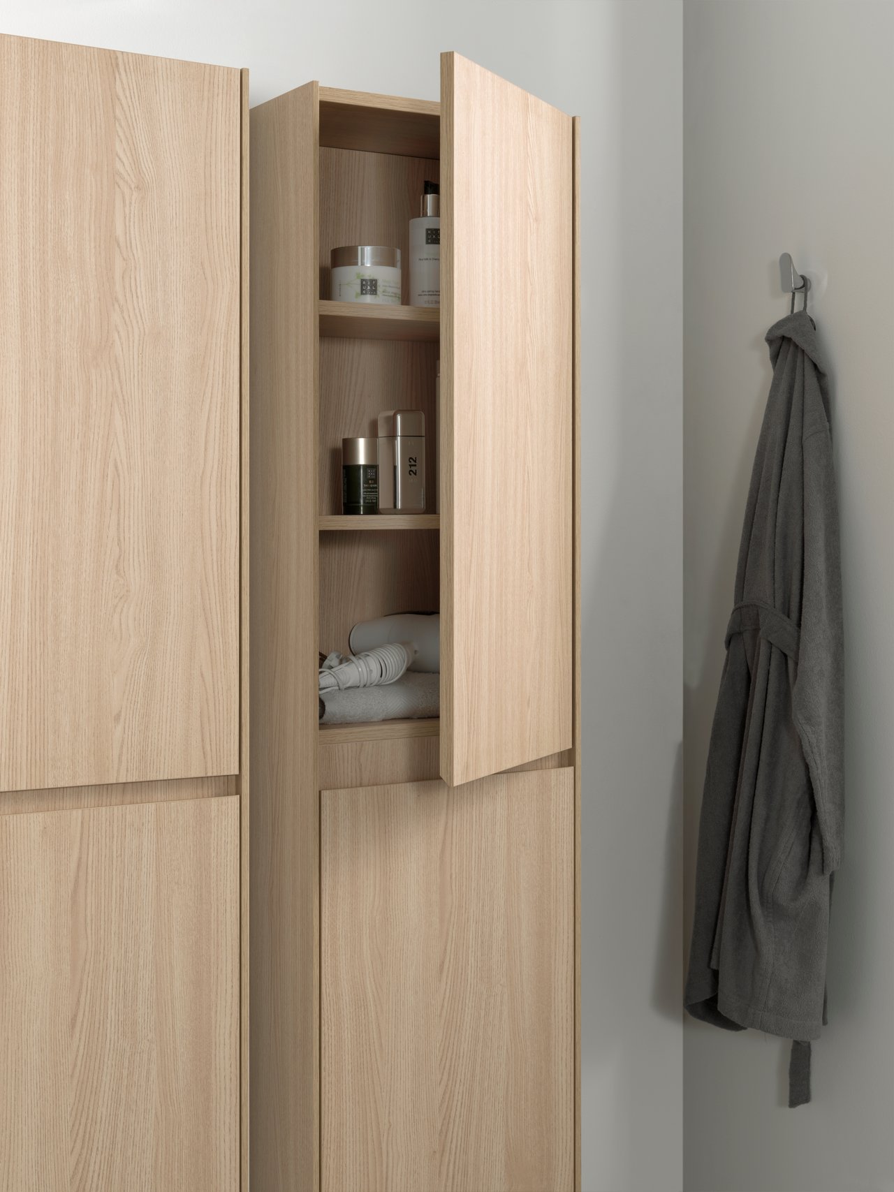 Storke Edge hängender Hochschrank, Eiche Natur, 40 x 30 x 170 cm