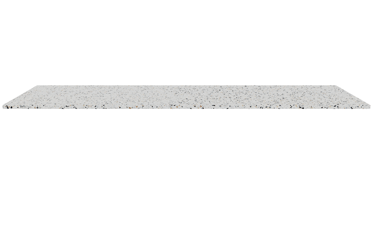 Balmani Stretto Einzel- oder Doppel Waschtischplatte Bianco Nero Terrazzo 180 x 55 cm