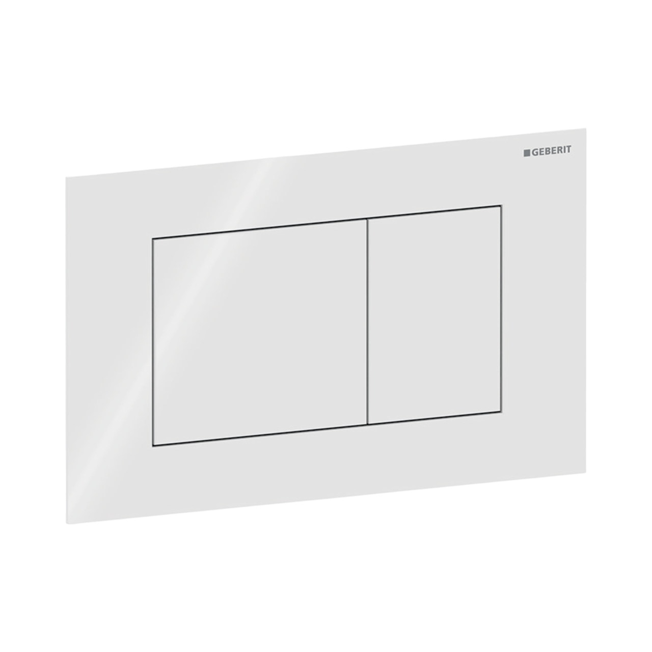 Sigma40 hoekig bedieningspaneel glanzend wit voor Sigma UP320 of UP720 inbouwreservoir