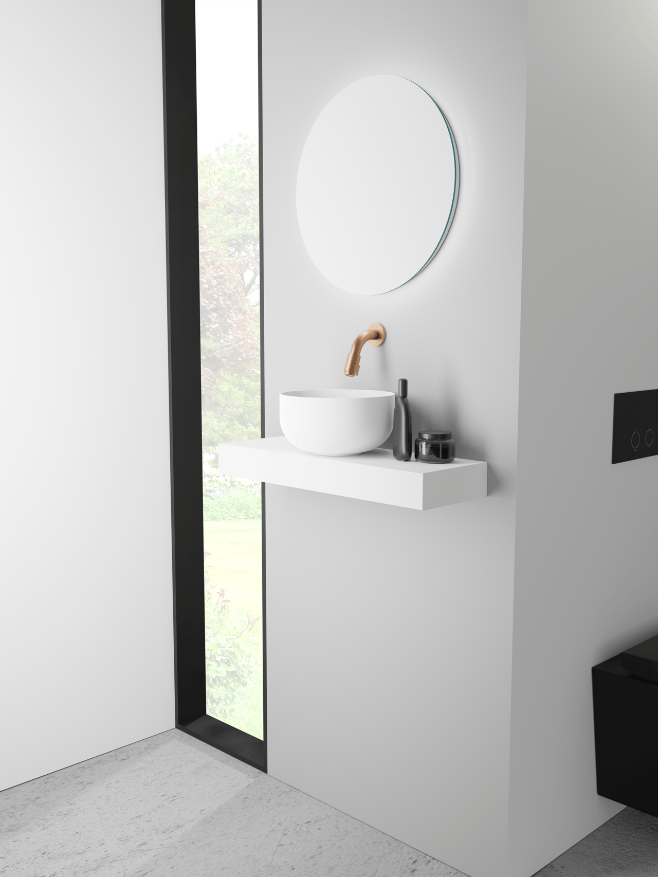 Balmani Nova lave-mains 60 x 20 cm Solid Surface mat