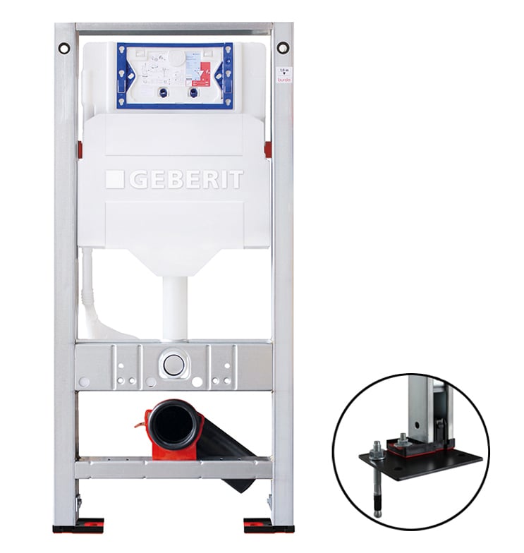 Geberit Sigma réservoir de chasse encastré UP320 avec cadre Burda montage au sol (2025)
