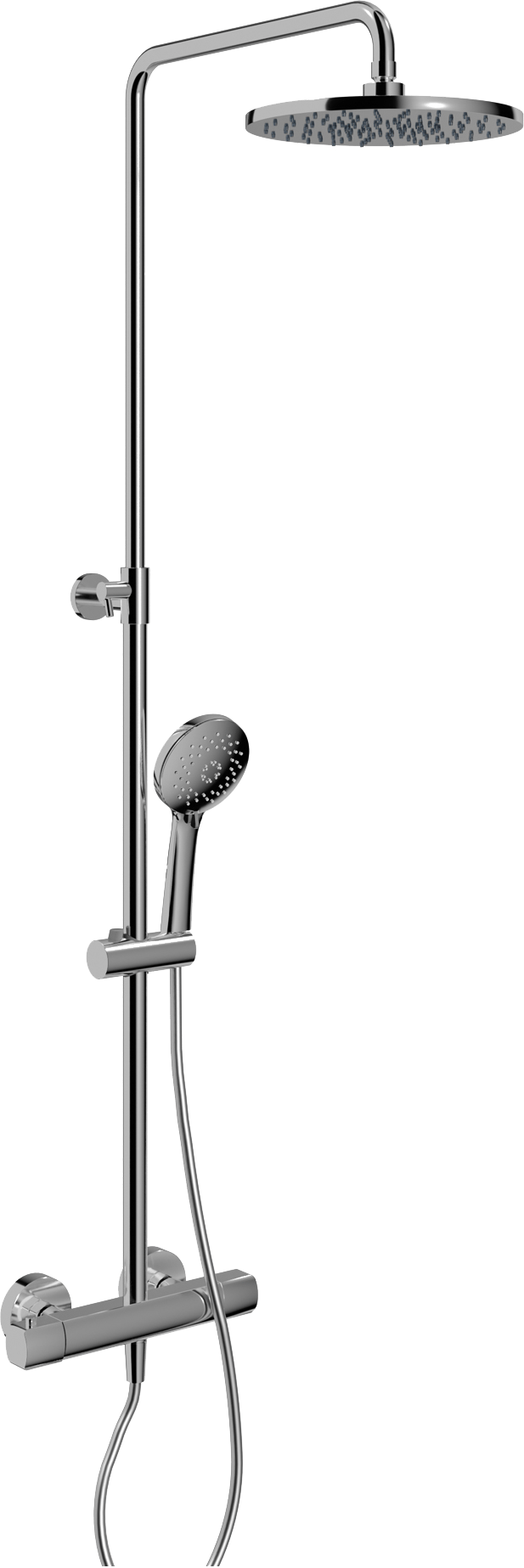 Blaufoss Bodan 250 colonne de douche de pluie robinet thermostatique Chrome Brillant